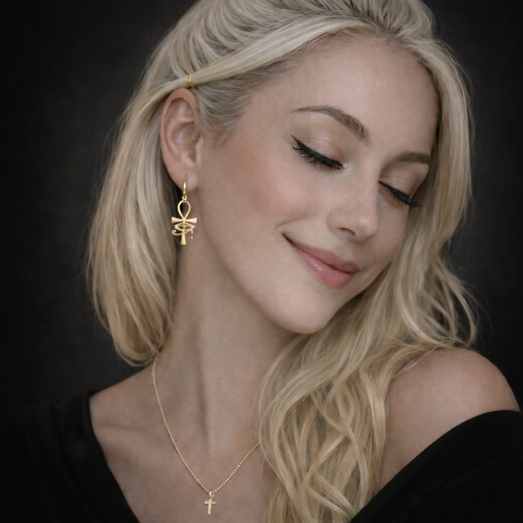 Ankh & Auge des Horus Ohrringe