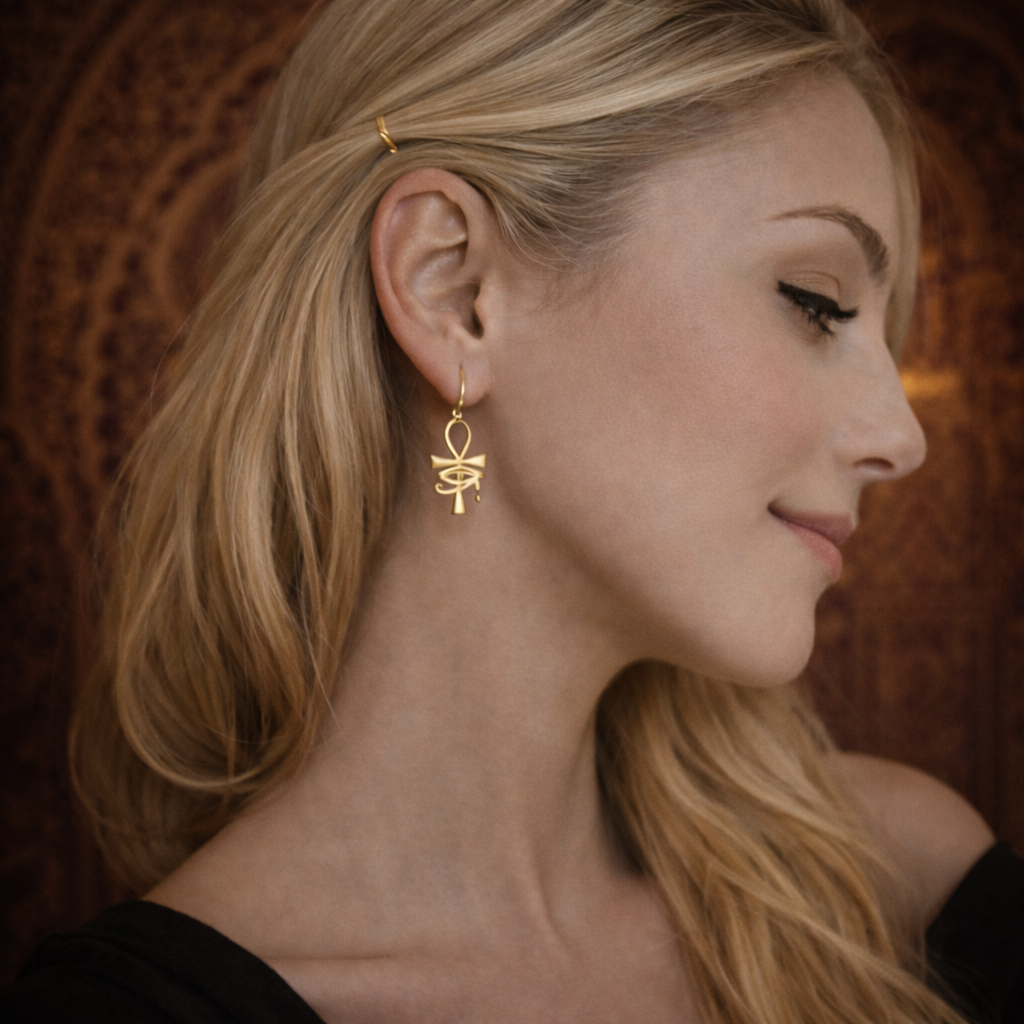 Ankh & Auge des Horus Ohrringe