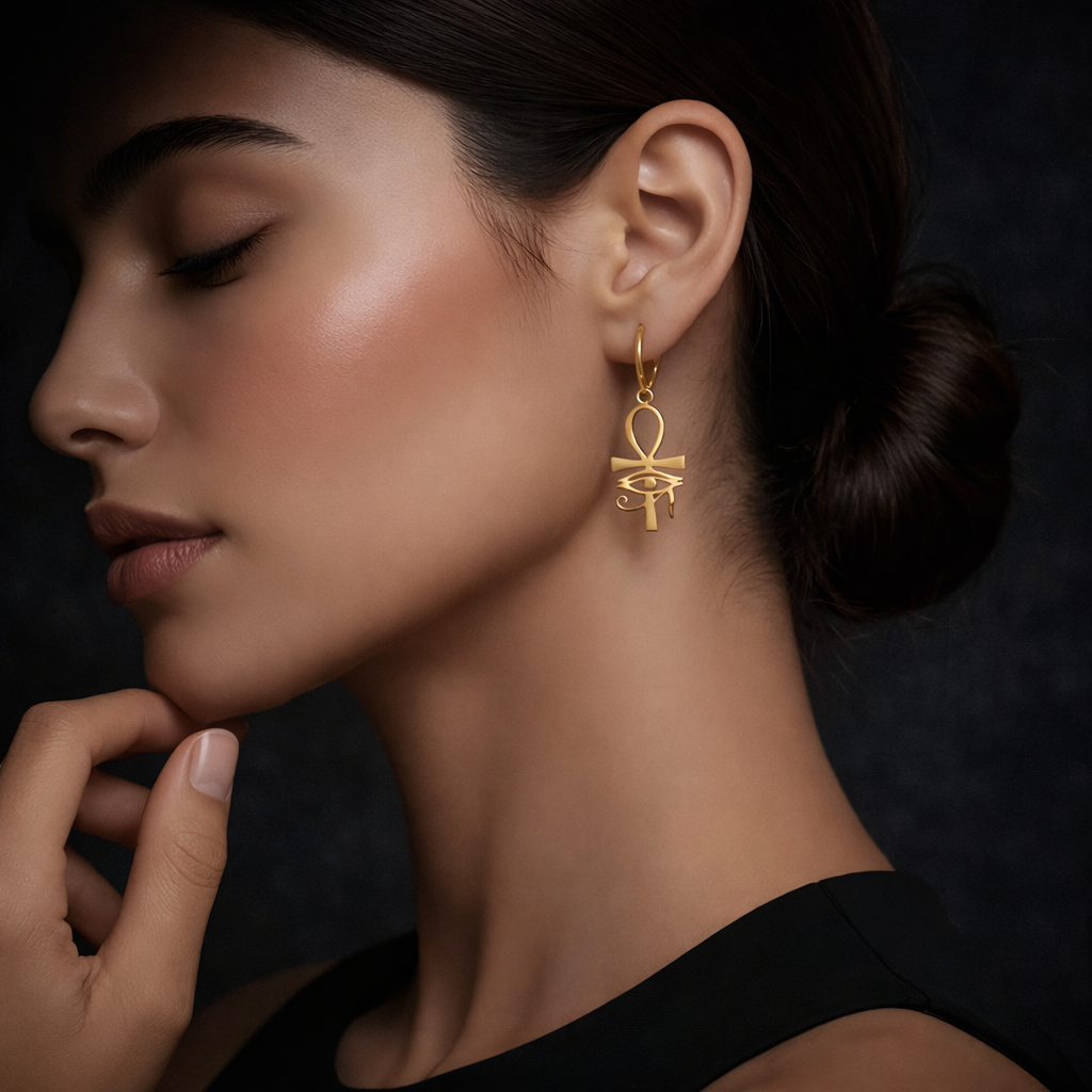 Ankh & Auge des Horus Ohrringe